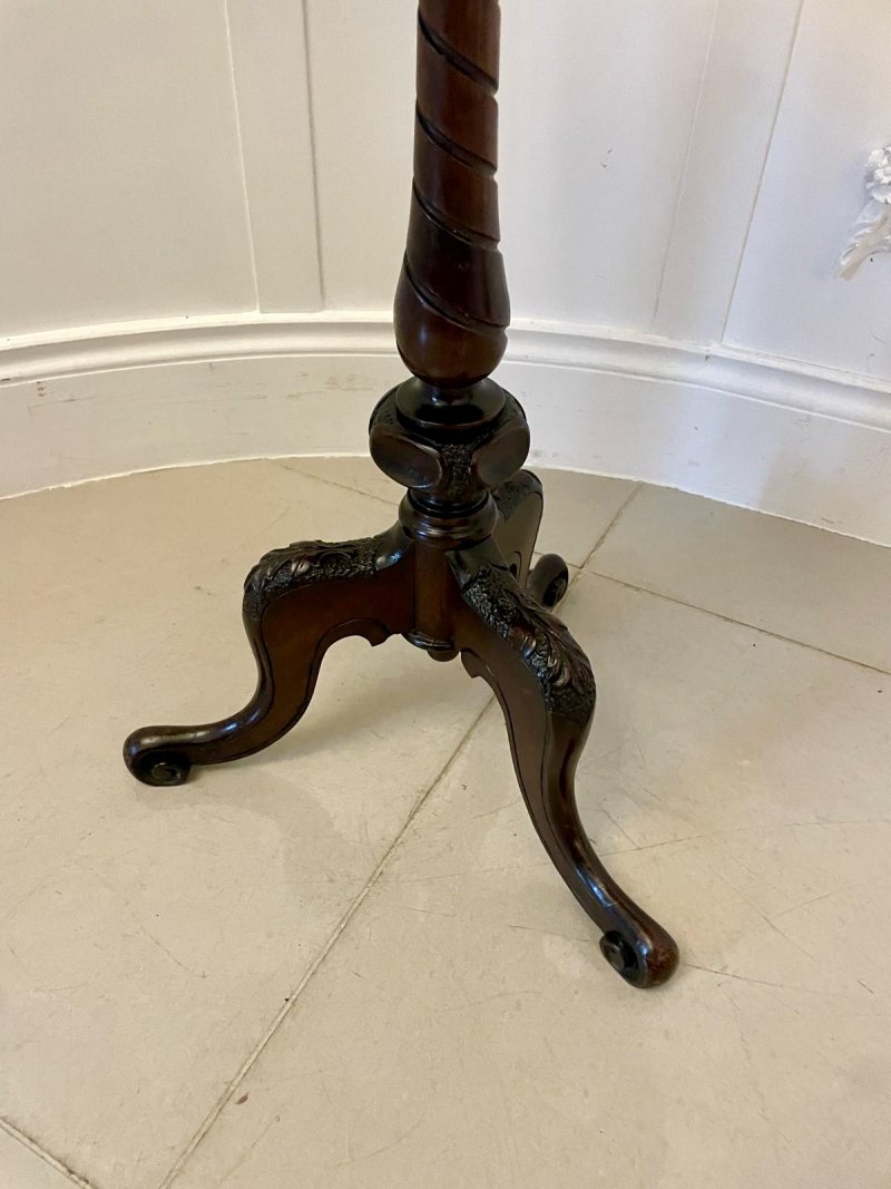 Antique Victorian Quality Burr Walnut Chess Table - Image 11